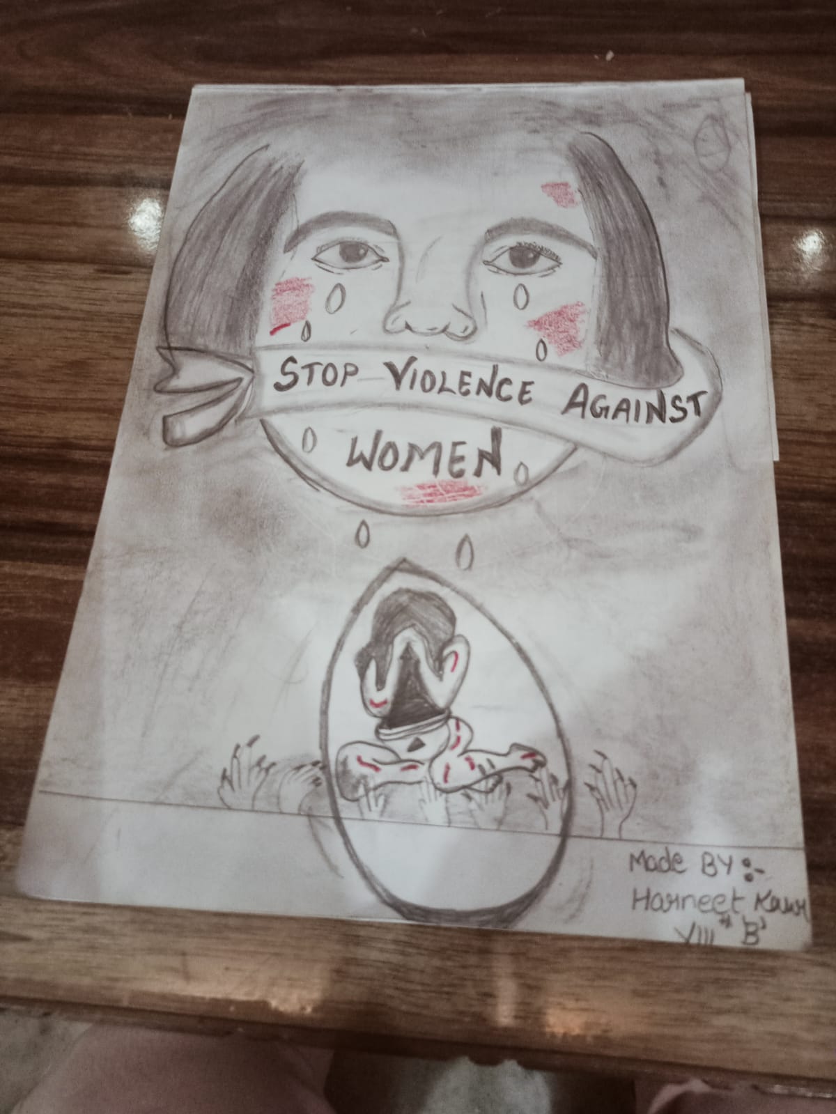 Stop violence against women Drawing by Nisha Gupta - Pixels